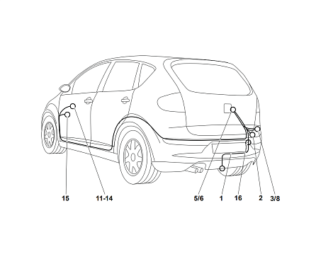 Электрика фаркопа Westfalia (7 pin) для Seat Altea 2004-2015 344044300107 в 