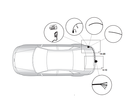 Электрика фаркопа Hak-System (7 pin) для Audi A6 Allroad 2006-2012 12010508 в 