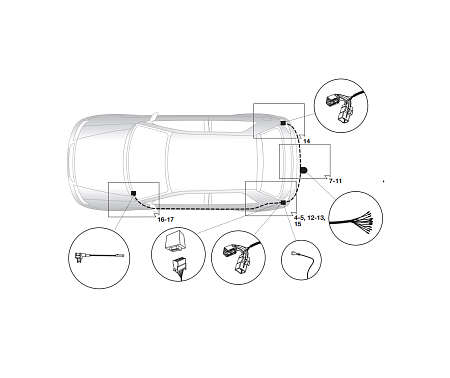 Электрика фаркопа Hak-System (13 pin) для Hyundai i20 2012-2014 21080535 в 