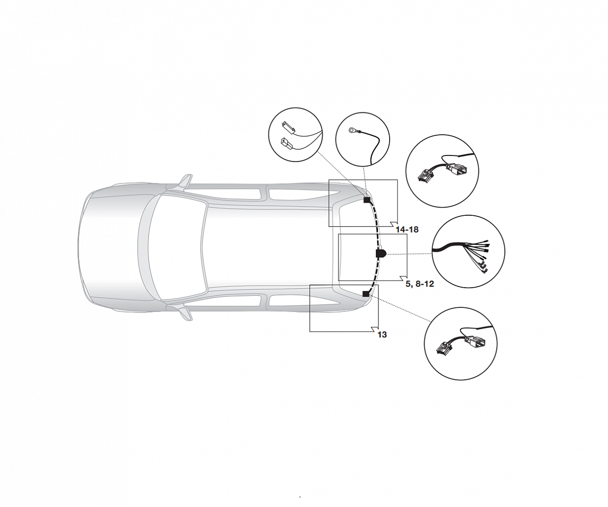 Электрика фаркопа Hak-System (7 pin) для Honda Civic 2006-2011 16070510 в 