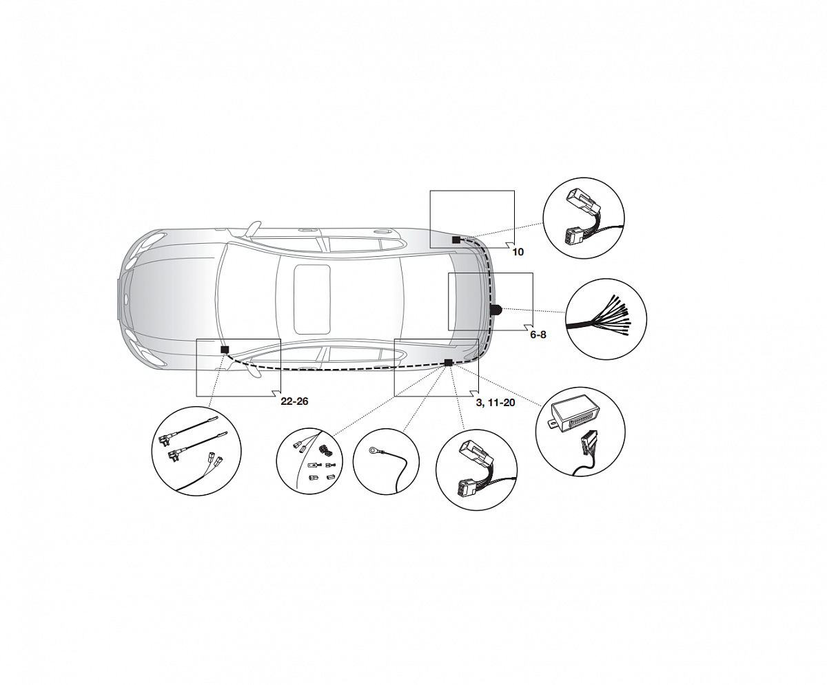 Электрика фаркопа Hak-System (13 pin) для Lexus IS 2005-2013 21670501 в 