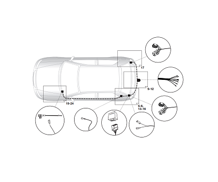 Электрика фаркопа Brink (7 pin) для Hyundai i30 2012-2017 716641 в 