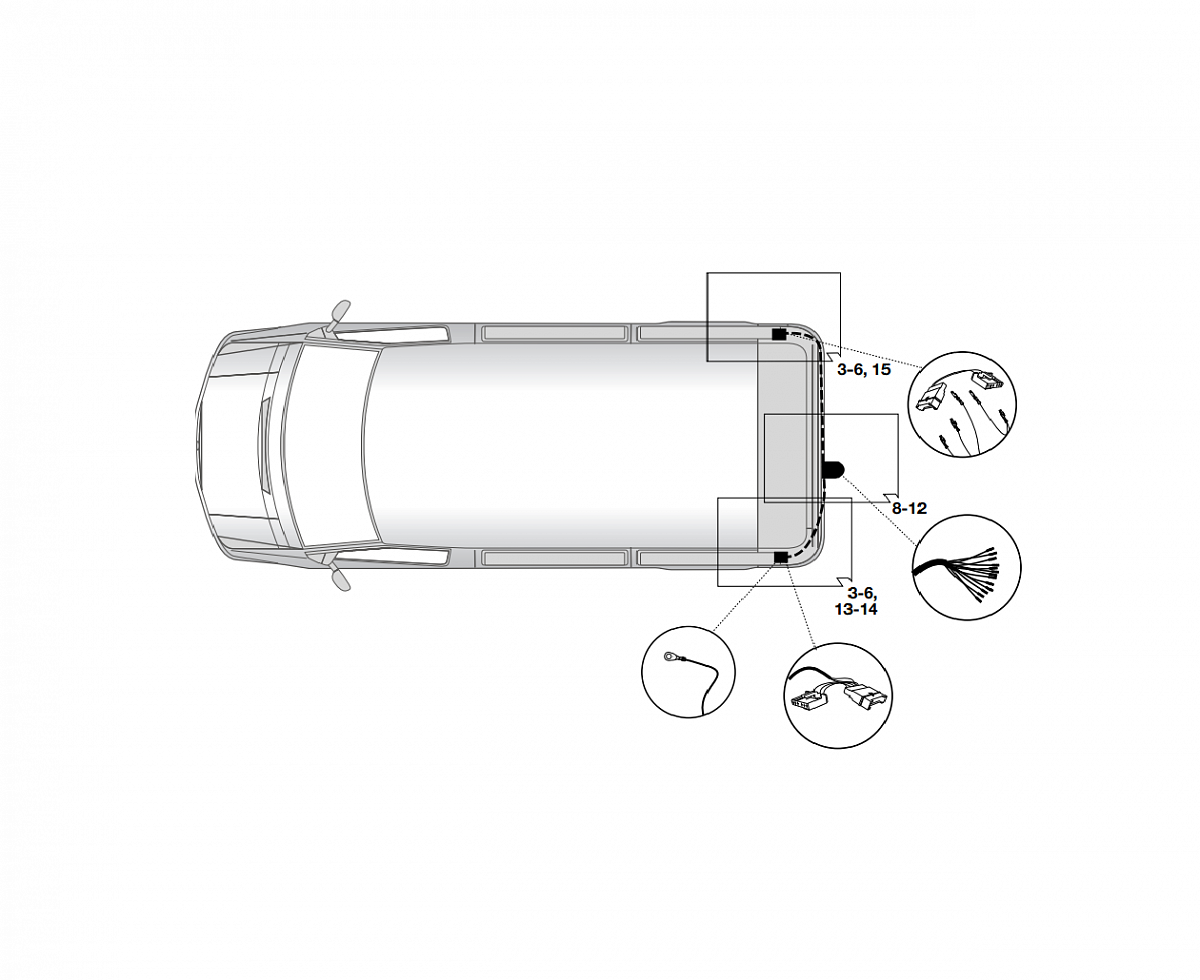 Электрика фаркопа Hak-System (13 pin) для Ford Transit 2000-2014 26060521 в 