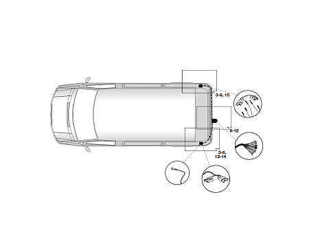 Электрика фаркопа Hak-System (13 pin) для Ford Transit 2000-2014 26060521 в 