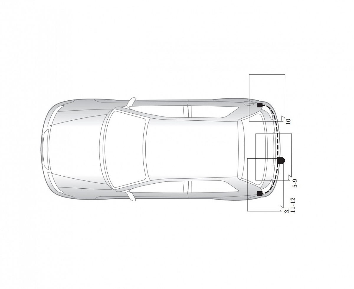 Электрика фаркопа Hak-System (7 pin) для Toyota Corolla 2004-2007 16250515 в 