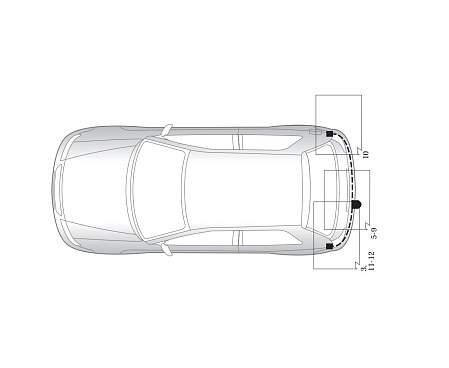 Электрика фаркопа Hak-System (7 pin) для Toyota Corolla 2004-2007 16250515 в 