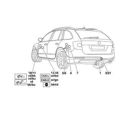 Электрика фаркопа Westfalia (13 pin) для Skoda Superb (седан/универсал) 2009-2015 321600300113 в 