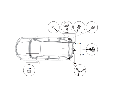 Электрика фаркопа Hak-System (13 pin) для Honda CR-V 2012-2017 26070520 в 