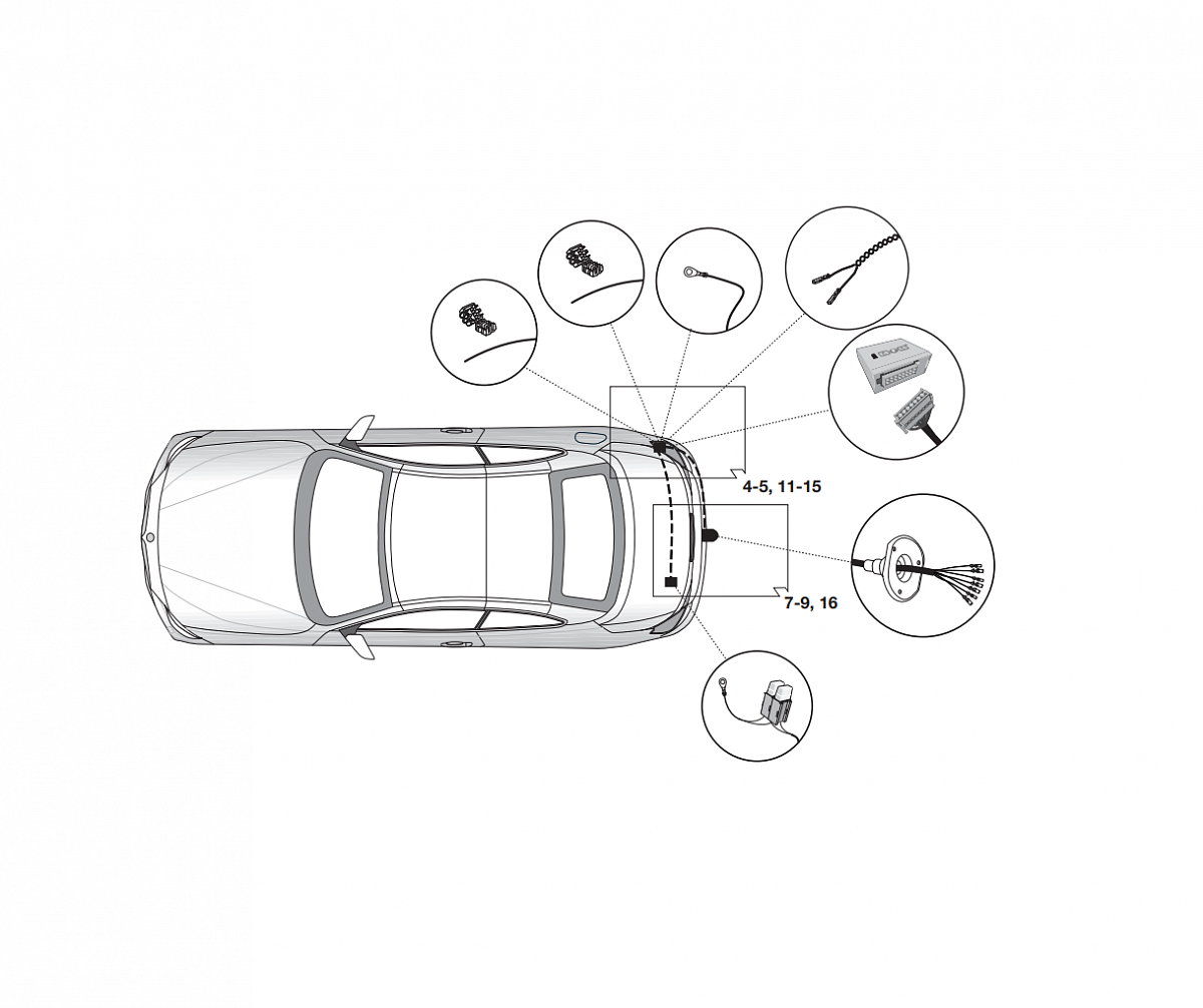 Электрика фаркопа Hak-System (7 pin) для BMW 1 серия (F20/F21) 2014-2020 12020527 в 