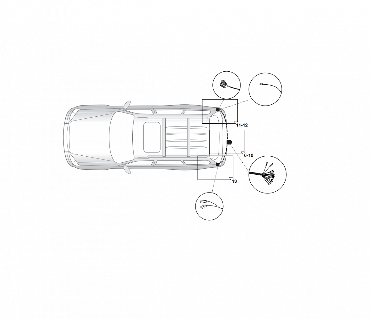 Электрика фаркопа Hak-System (13 pin) для Mitsubishi Outlander 2007-2012 26500524 в 