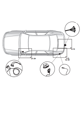Электрика фаркопа Hak-System (13 pin) для Volkswagen Jetta 2011-2019 21500559 в 