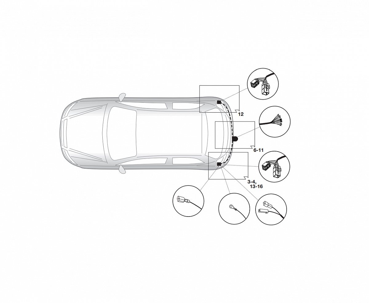 Электрика фаркопа Hak-System (13 pin) для Kia Picanto 2011-2017 26100544 в 