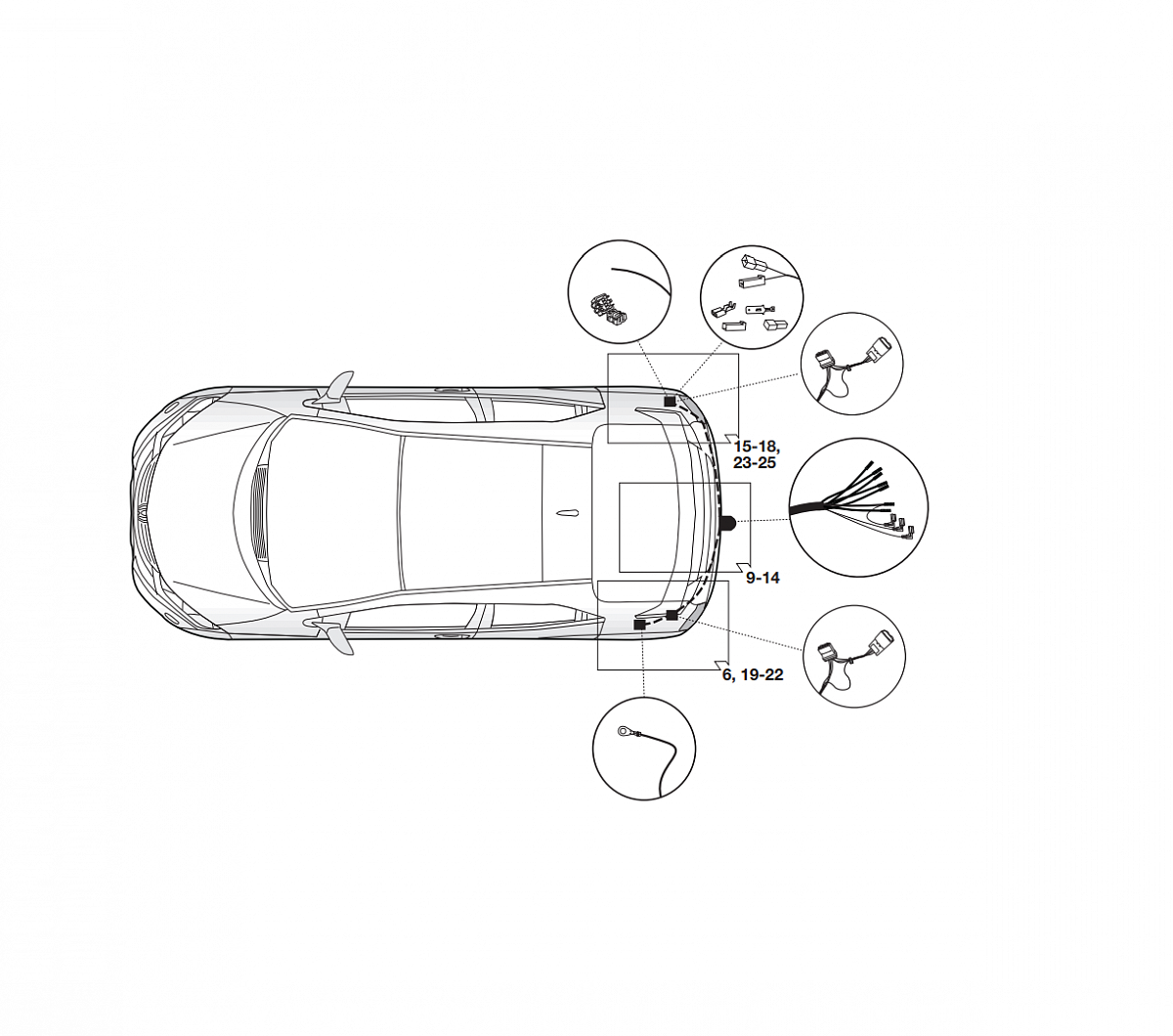 Электрика фаркопа Hak-System (7 pin) для Honda Civic 2012-2015 16070519 в 