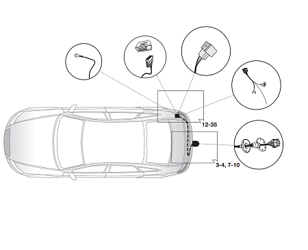 Электрика фаркопа Brink (7 pin) для Audi A6 Allroad 2012-2018 701483 в 