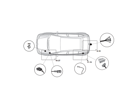 Электрика фаркопа Hak-System (7 pin) для Citroen C4 Picasso 2013-2018 12500592 в 