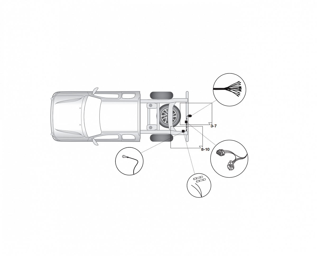 Электрика фаркопа Hak-System (13 pin) для Nissan Navara 2016-2018 26140534 в 