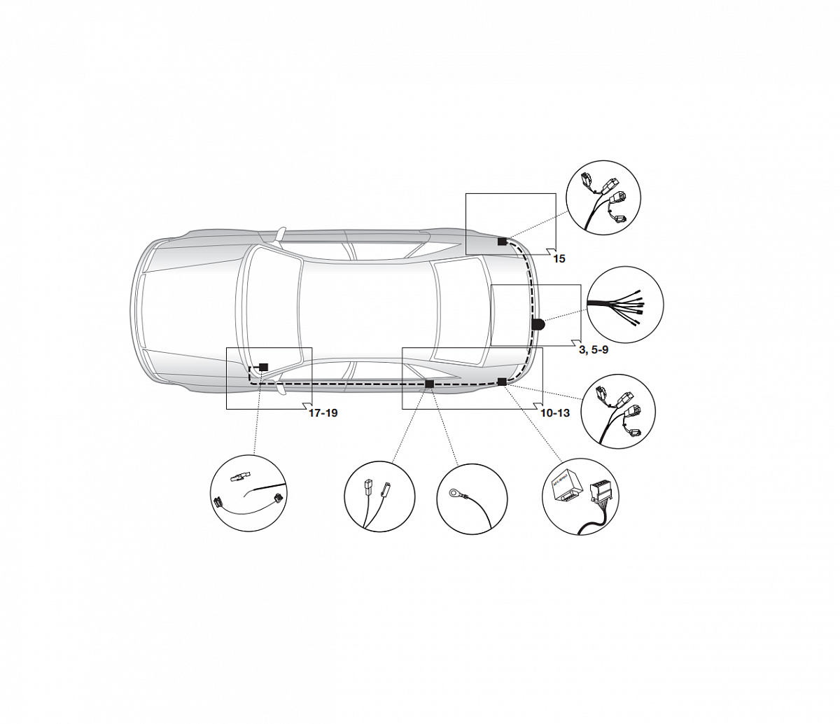 Электрика фаркопа Hak-System (7 pin) для Mitsubishi Lancer 2008-2016 12130512 в 