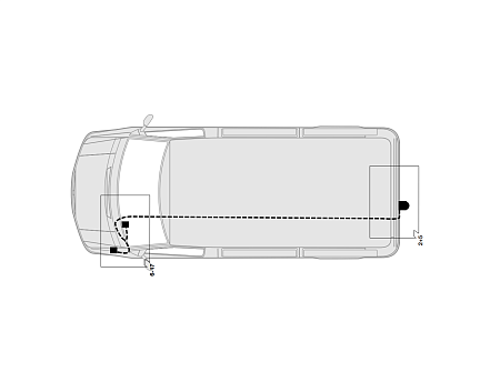 Электрика фаркопа Hak-System (7 pin) для Mercedes Sprinter 2000-2006 16040502 в 