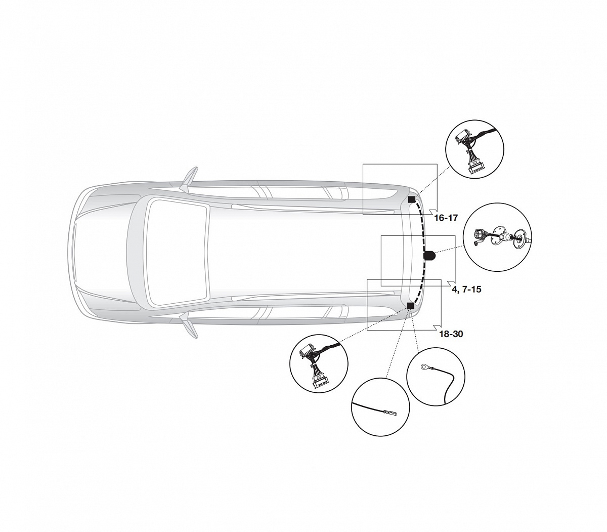 Электрика фаркопа Hak-System (7 pin) для Skoda Roomster 2006-2010 12220510 в 