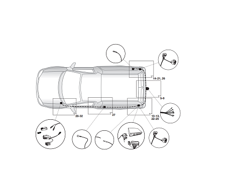 Электрика фаркопа Hak-System (7 pin) для Opel Combo 2012-2017 12500575 в 