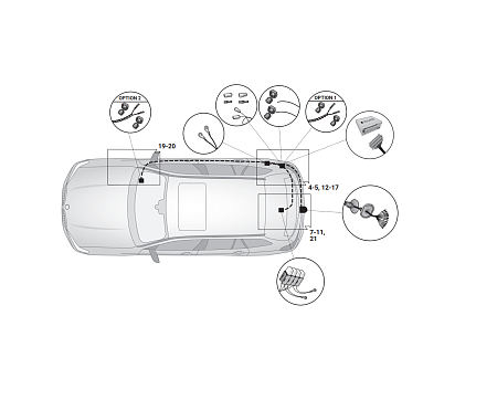 Электрика фаркопа Hak-System (13 pin) для BMW X5 (G05) 2018-2023  21020535 в 