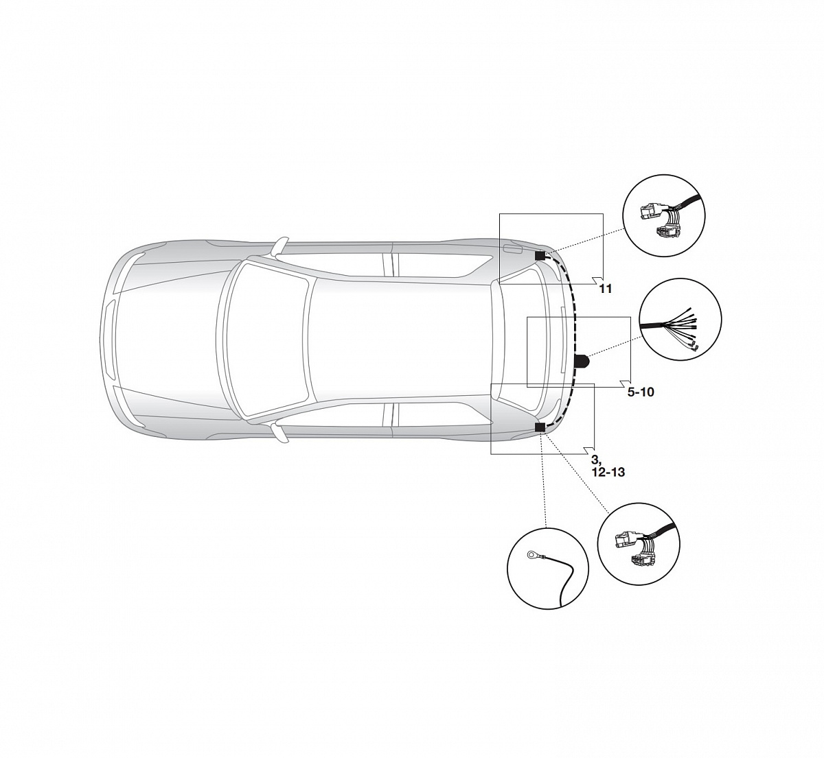 Электрика фаркопа Hak-System (7 pin) для Toyota Auris 2007-2012 16250520 в 