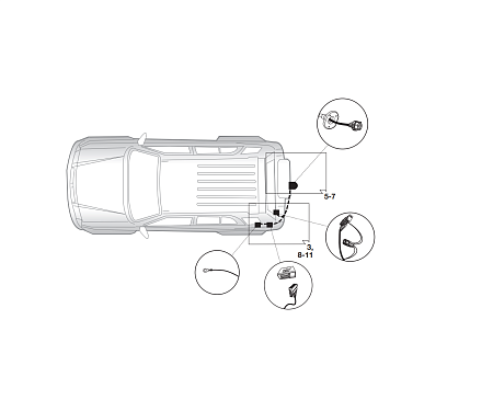 Электрика фаркопа Hak-System (7 pin) для Land Rover Freelander 2007-2012 12190510 в 