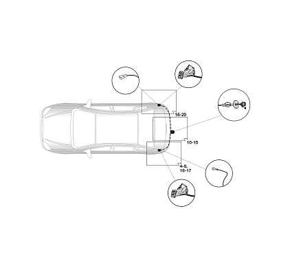 Электрика фаркопа Hak-System (7 pin) для Ford Focus 2005-2010 16060519 в 