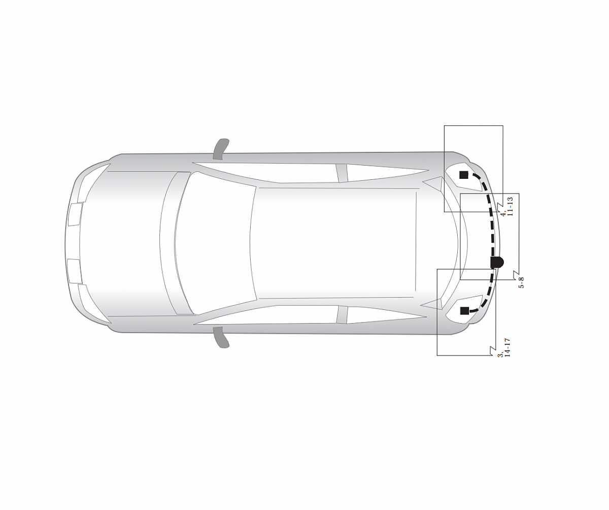 Электрика фаркопа Hak-System (13 pin) для Renault Megane 2002-2005 26180508 в 