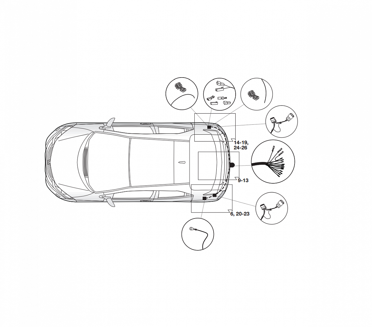 Электрика фаркопа Hak-System (13 pin) для Honda Civic 2012-2017 26070519 в 