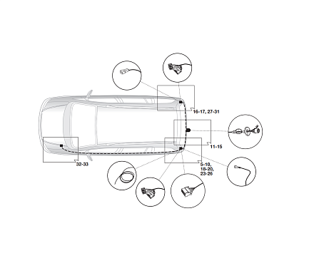 Электрика фаркопа Hak-System (13 pin) для Ford C-Max 2003-2010 21060505 в 