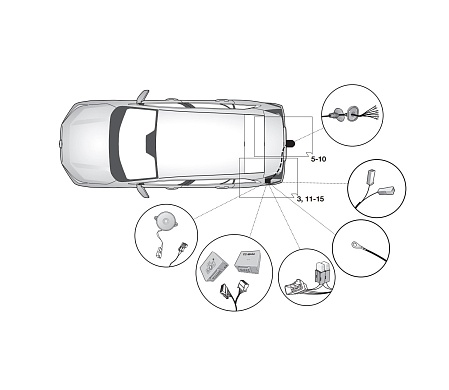 Электрика фаркопа Hak-System (7 pin) для Toyota RAV4 2018- 16250553 в 