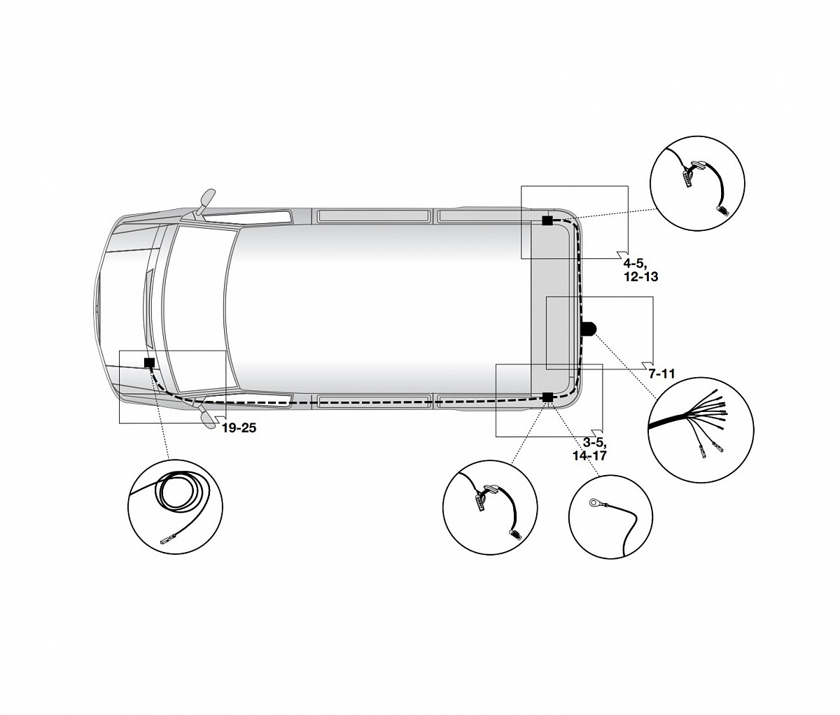 Электрика фаркопа Hak-System (13 pin) для Volkswagen Transporter T5 2003-2008 21270512 в 