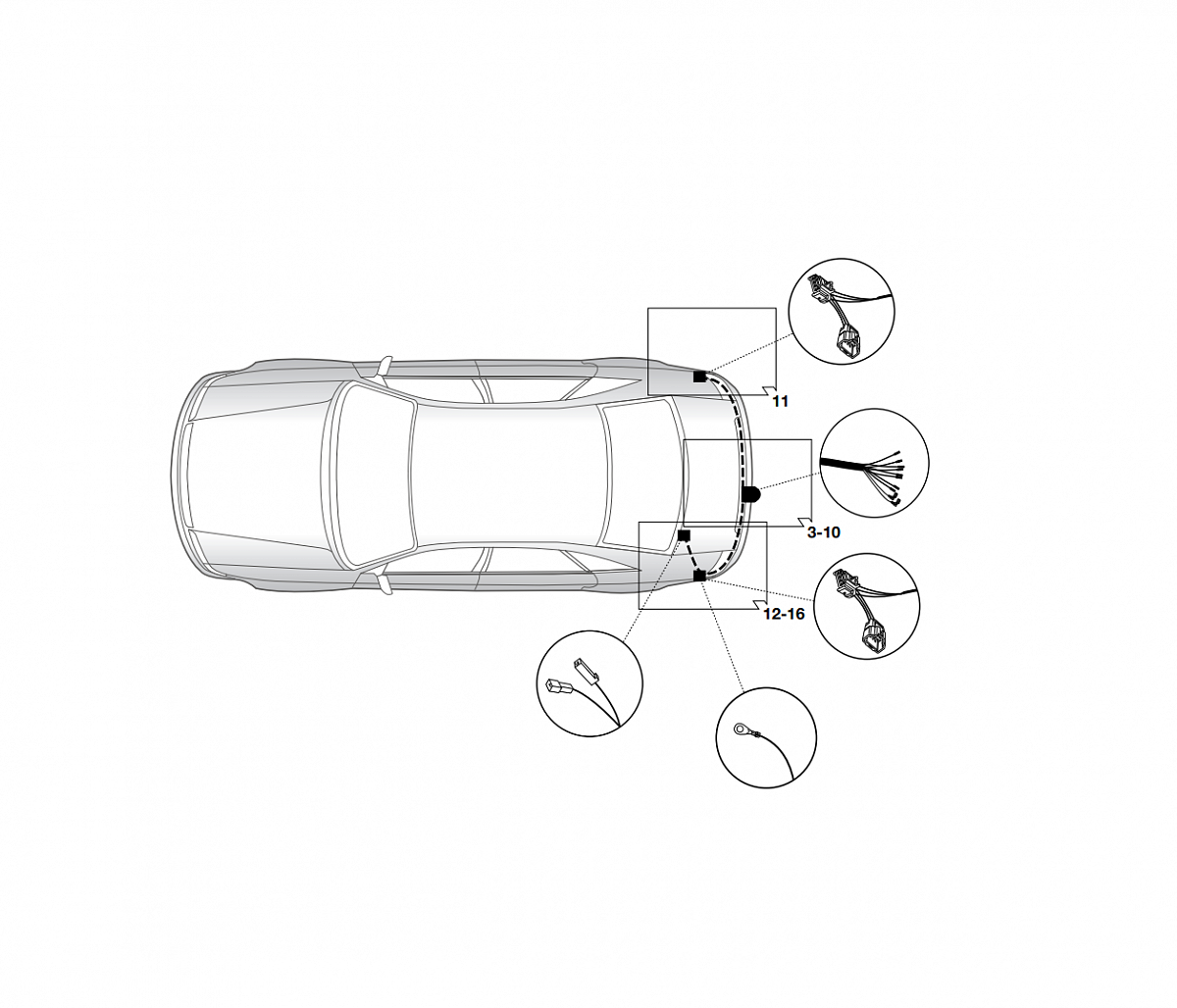 Электрика фаркопа Hak-System (7 pin) для Mitsubishi Lancer 2007-2016 16130511 в 