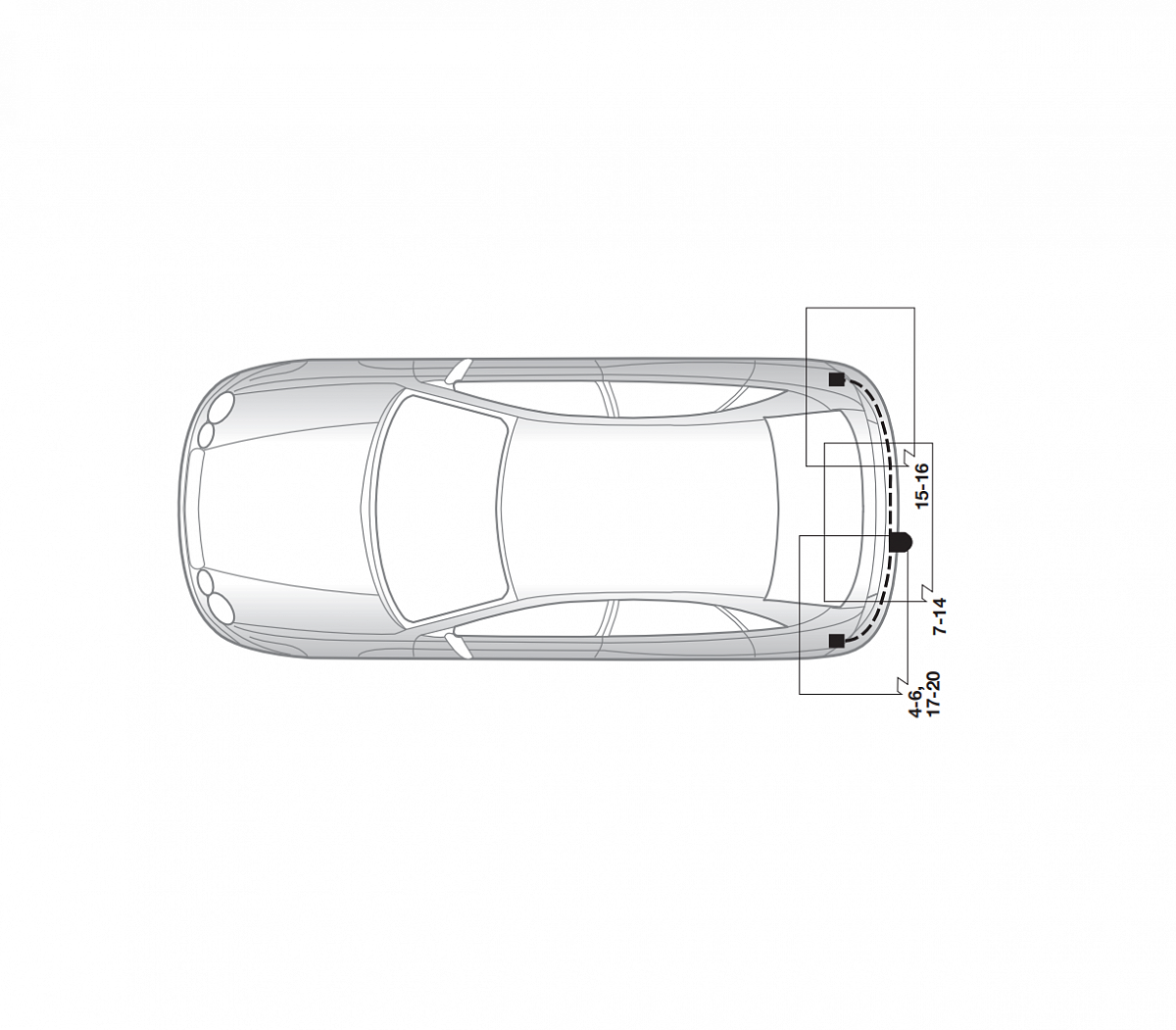 Электрика фаркопа Hak-System (7 pin) для Jaguar X-Type 2004-2007 16360500 в 