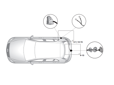 Электрика фаркопа Hak-System (13 pin) для Mercedes CLA-class 2019- 21500641 в 