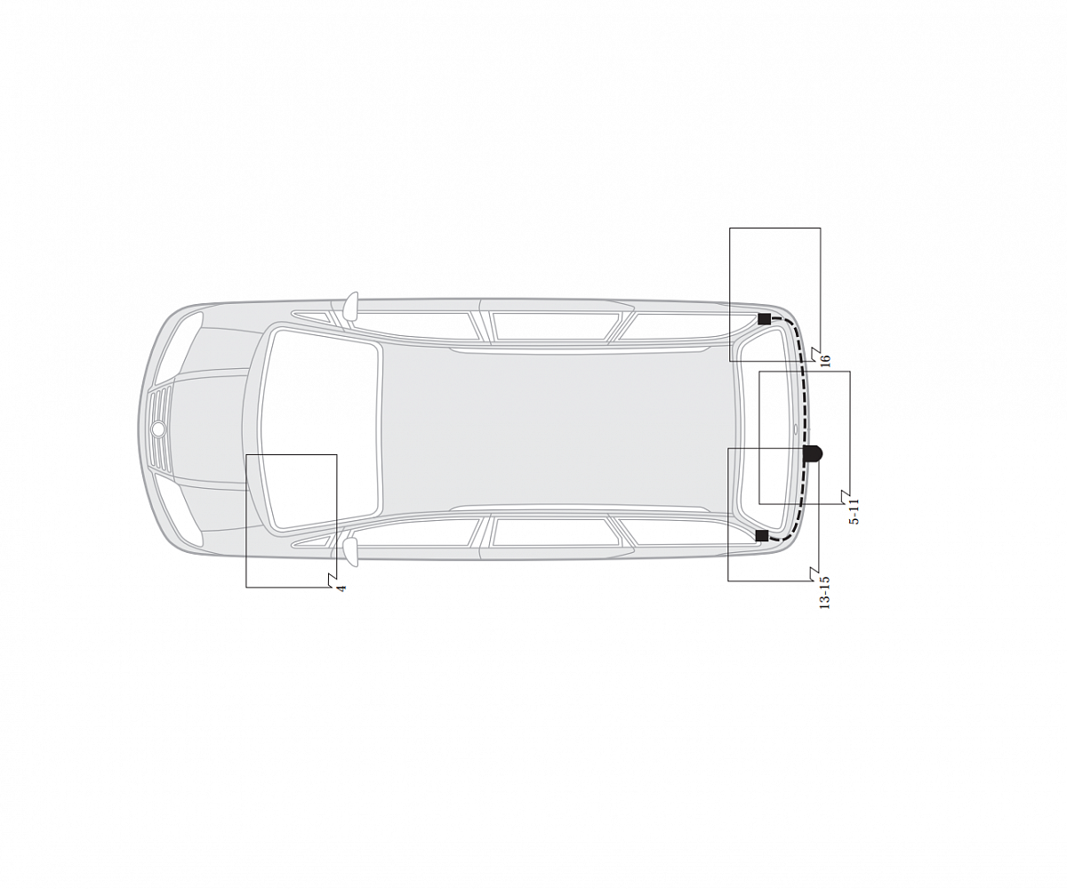 Электрика фаркопа Hak-System (13 pin) для Ford Galaxy 1995-1997 21500004 в 