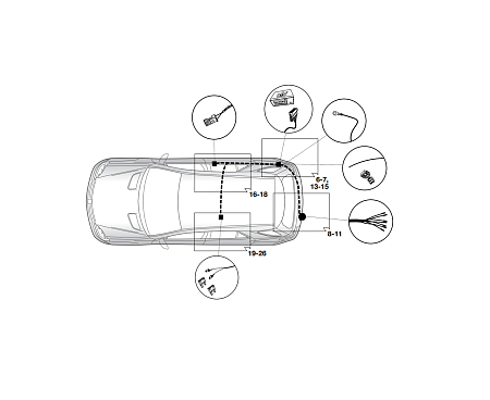 Электрика фаркопа Hak-System (7 pin) для Mercedes GL-class 2012-2016 12040528 в 