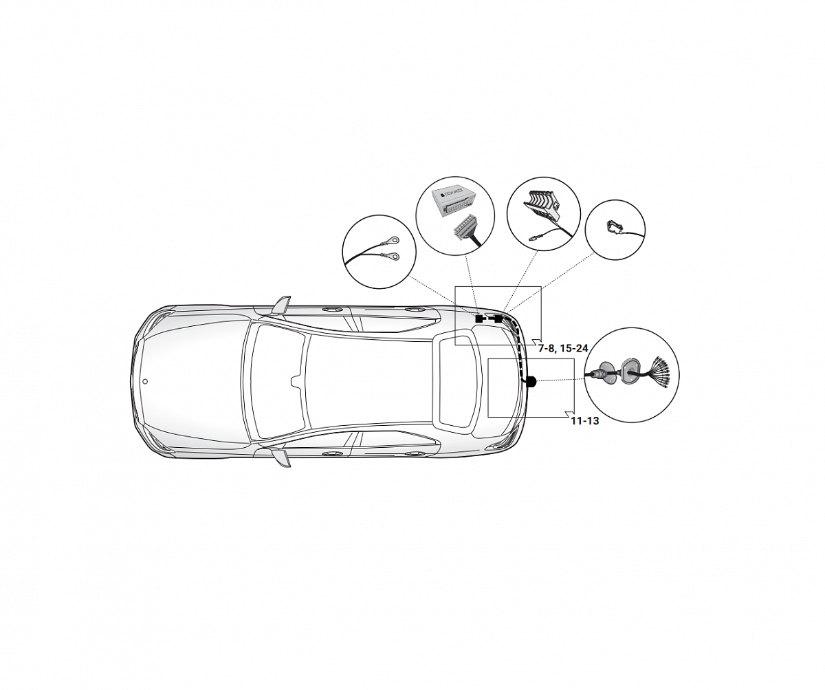 Электрика фаркопа Hak-System (13 pin) для Mercedes GLE 2019- 21040548 в 