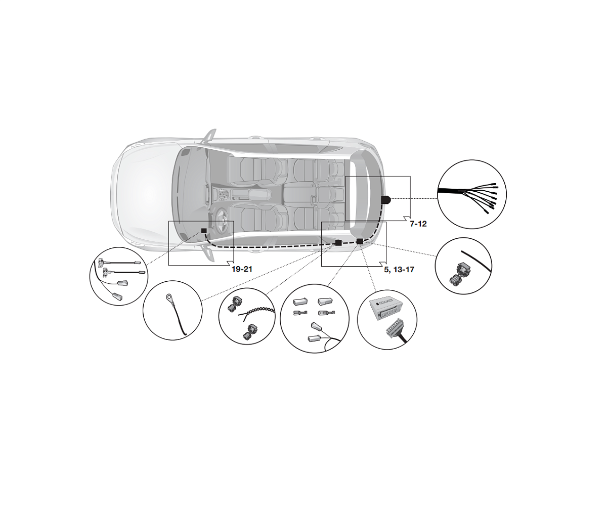 Электрика фаркопа Hak-System (7 pin) для Kia ProCeed 2018- 12100576 в 