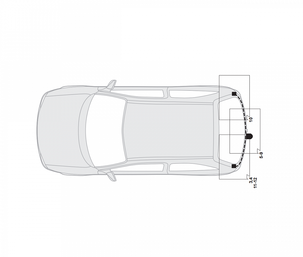 Электрика фаркопа Hak-System (13 pin) для Opel Combo 2002-2011 26150517 в 