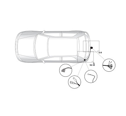 Электрика фаркопа Hak-System (13 pin) для Subaru Tribeca 2006-2014 26230508 в 