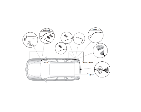 Электрика фаркопа Hak-System (13 pin) для Mini Clubman 2015- 21500605 в 