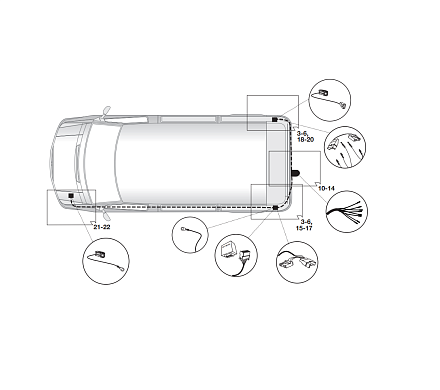 Электрика фаркопа Hak-System (7 pin) для Ford Transit 2011-2014 12060515 в 