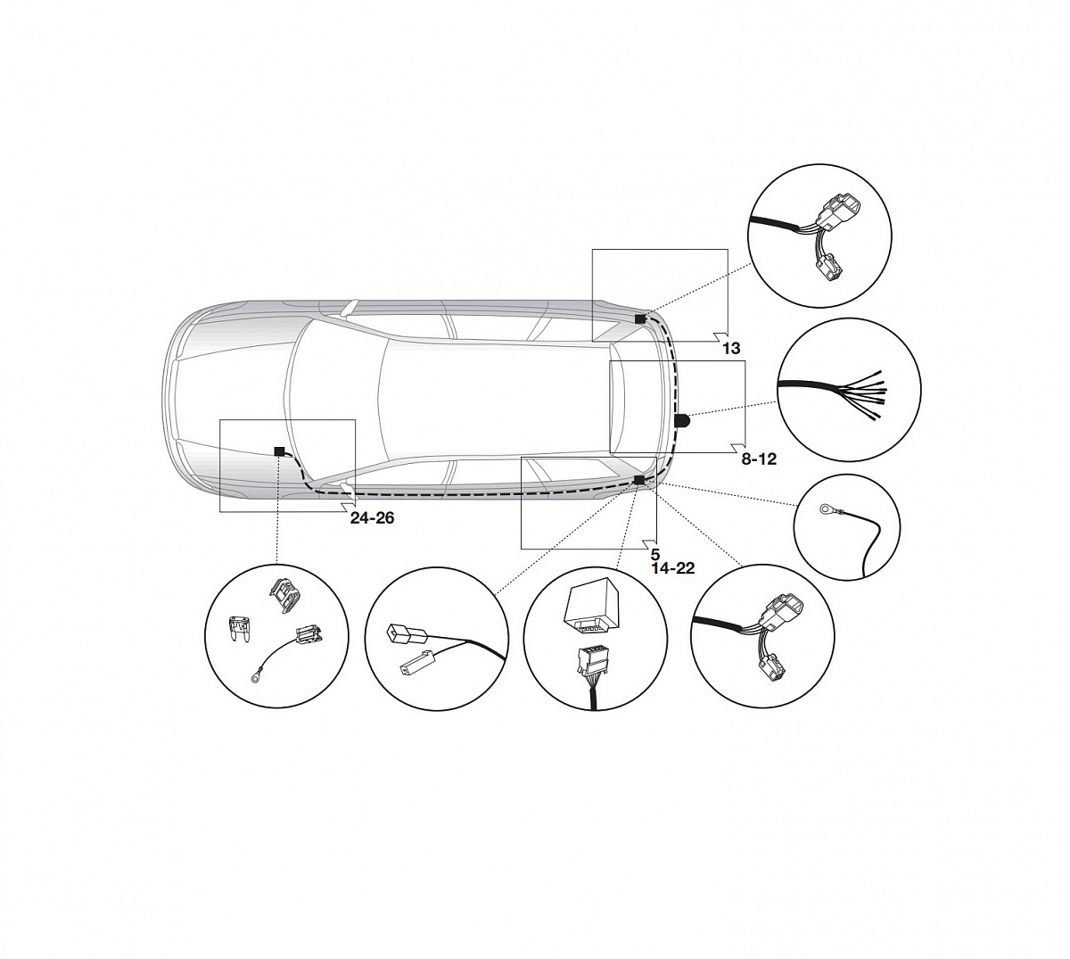 Электрика фаркопа Hak-System (7 pin) для Toyota Avensis 2009-2012 16250521 в 