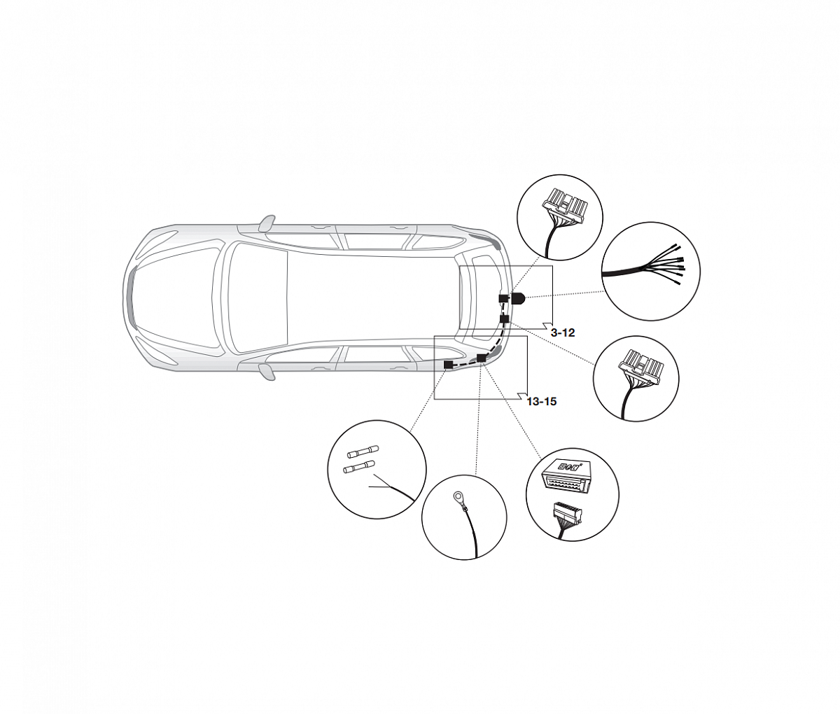 Электрика фаркопа Hak-System (7 pin) для Kia Optima 2016- 16100561 в 