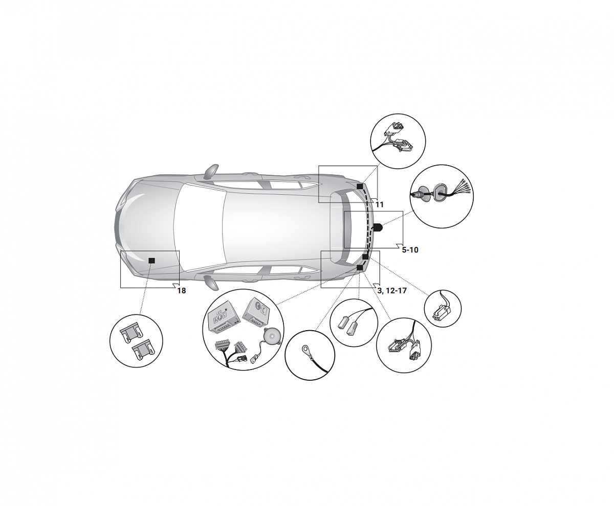 Электрика фаркопа Hak-System (7 pin) для Lexus UX 2019- 12670506 в 