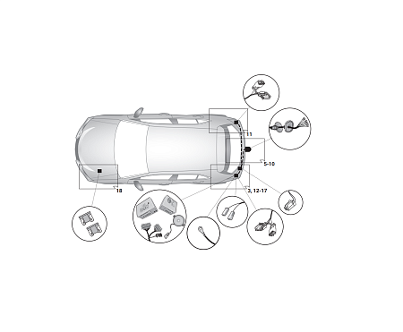 Электрика фаркопа Hak-System (7 pin) для Lexus UX 2019- 12670506 в 