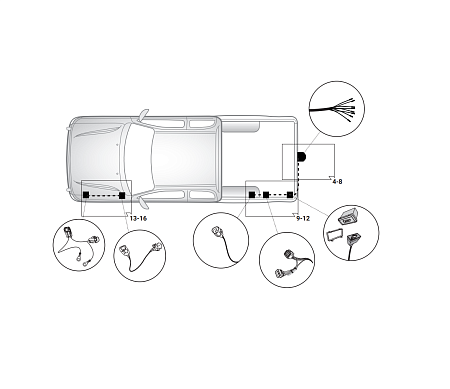 Электрика фаркопа Hak-System (7 pin) для Fiat Fullback 2016- 12500625 в 