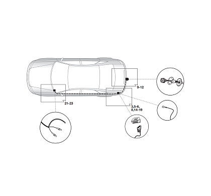 Электрика фаркопа Hak-System (7 pin) для Seat Exeo 2009-2013 12210506 в 